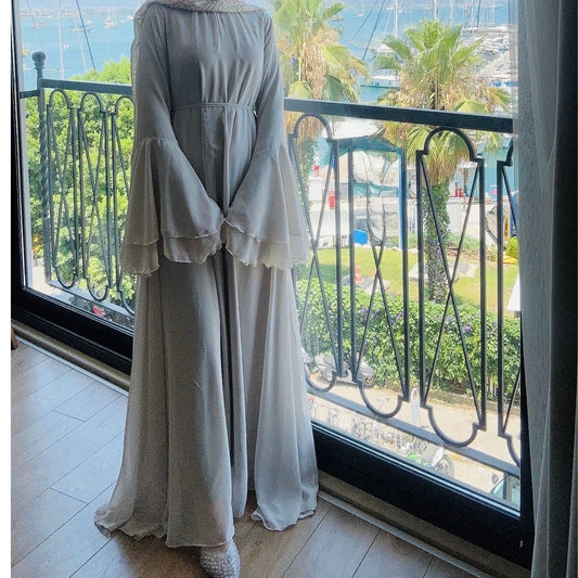 Beige Chiffion Dress